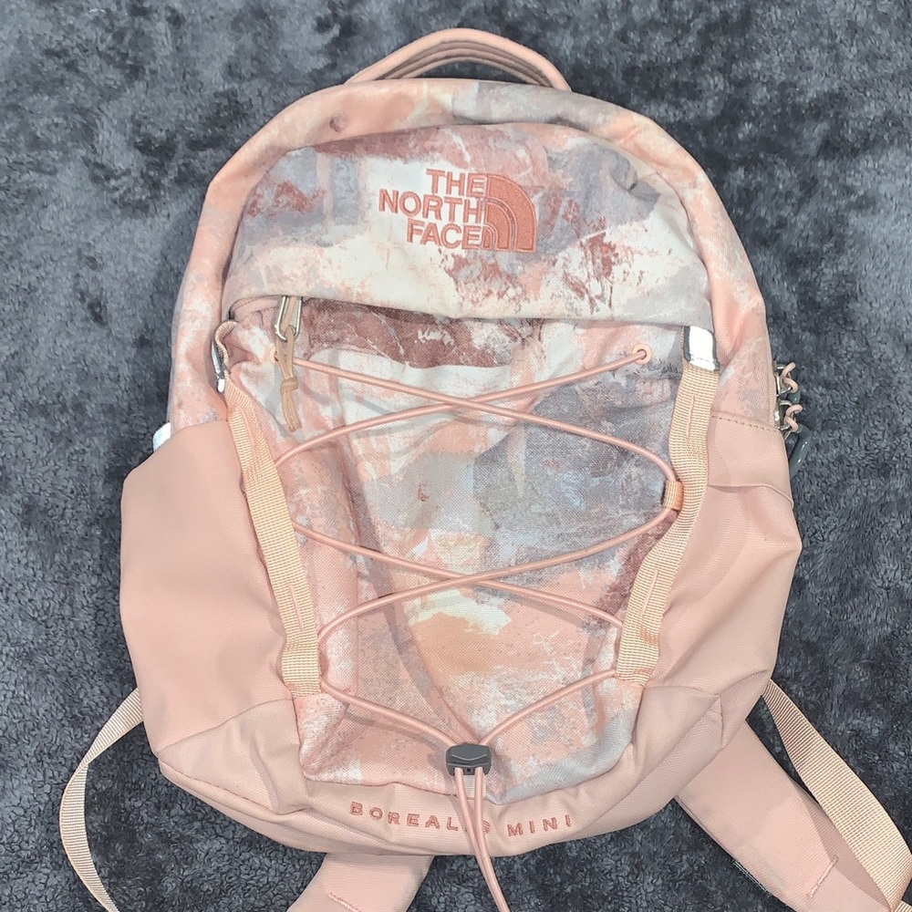 The North Face Women's Peach and Gray Backpack